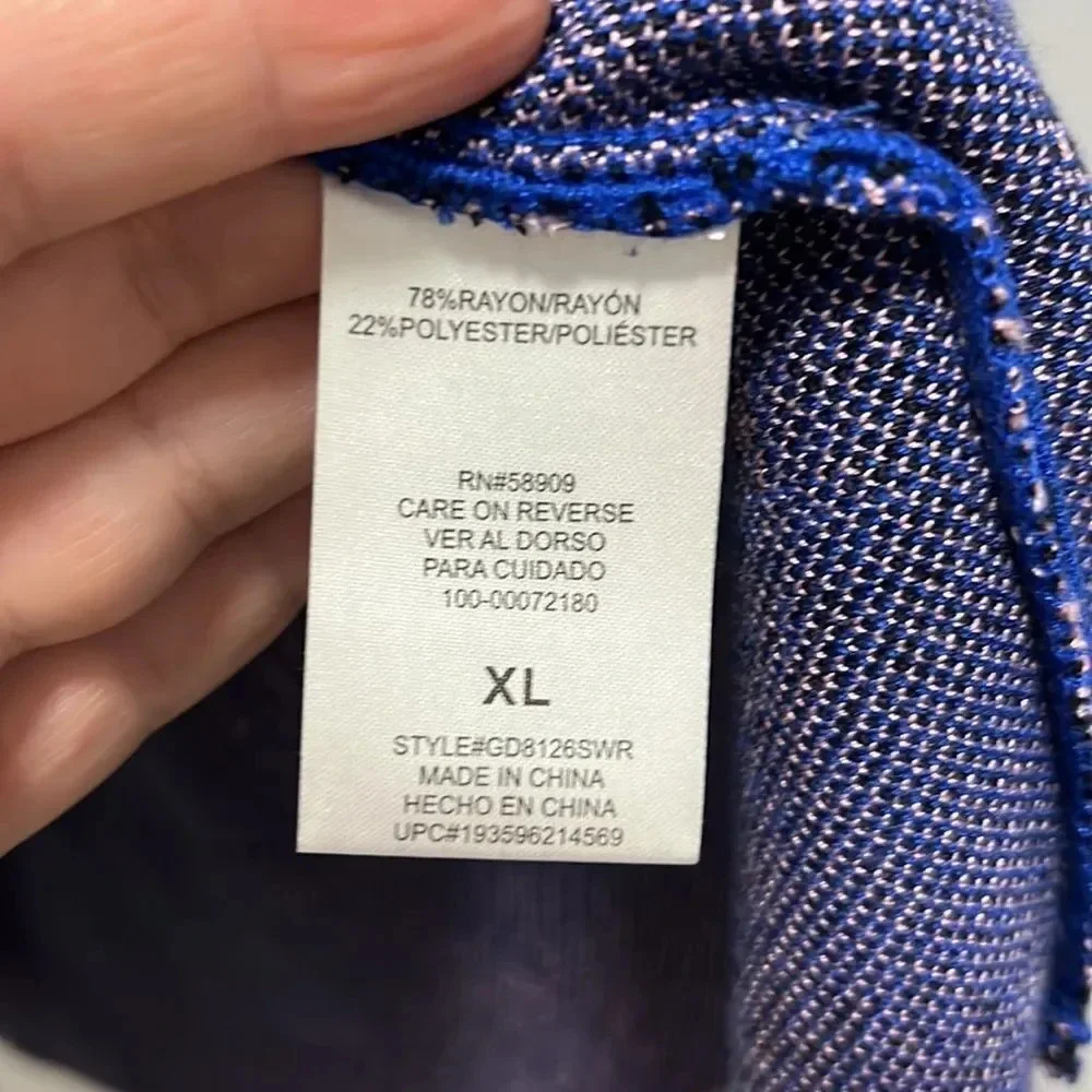 Gianni Bini Girls || Knit Sweater Blue Leopard Print Dress kids Girls size XL